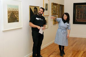 Curator and Public Programmes Manager Greg Donson and Collection Transition Assistant Te Maari Barham talk about Te Maari's exhibition All That Glitters.